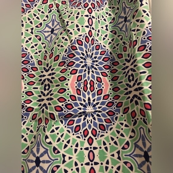 Talbots Colorful Stained Glass Kaleidoscope Fitted Pencil Above Knee Skirt - Picture 5 of 13